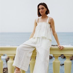 Ozma of California Zaire Top - Natural/Linen